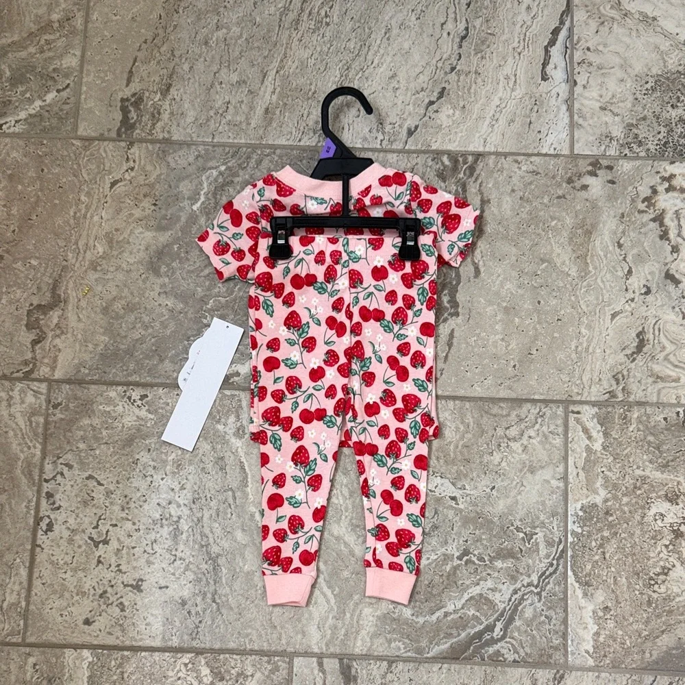 NWT Size 12M Wonder Nation Strawberry Print Pajama Set